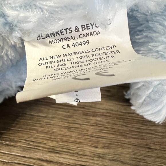 Blankets & Beyond Blue Rosette Swirl Teddy Bear Blanket‎ Lovey - Picture 5 of 6